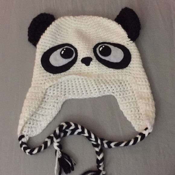 panda knit hat